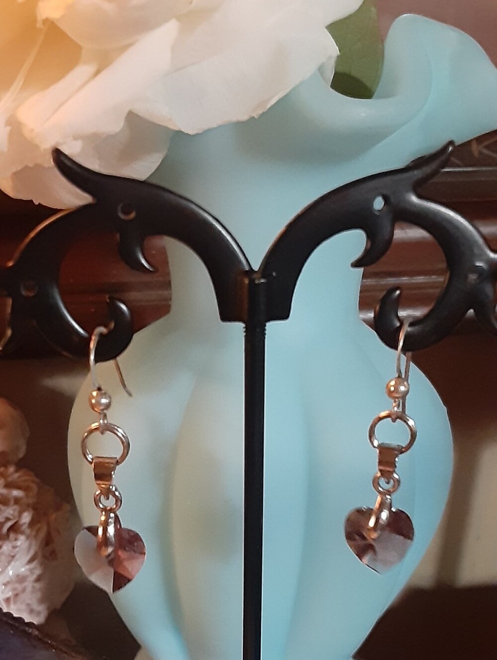 Alexanderite HEARTS & Sterling Earrings Junes Birthstone ~ Artisan Handcrafted